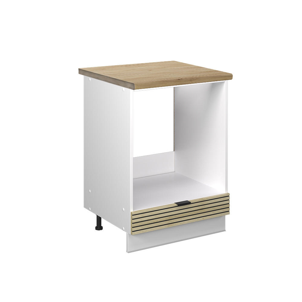 SKŘÍŇKA NA VESTAVĚNOU TROUBU Fame-Line Dubový panel - bílá/barva dubu, kompozitní dřevo (60/82/60cm) - Vicco