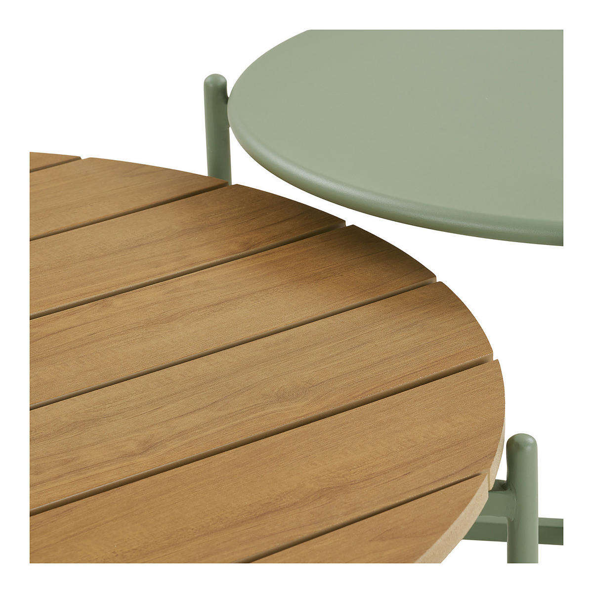 LOUNGESET - 5-teilig - Grau/Grün, Holzwerkstoff/Textil - home24