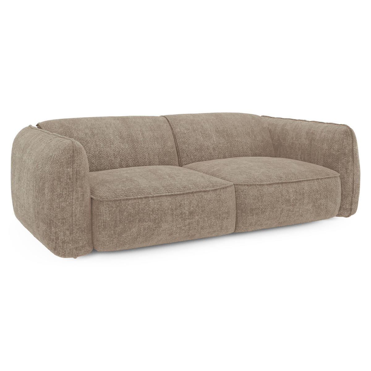 SOFA 4-SITZER Rastervelours Beige 230cm - Taupe, Textil (230/74/90cm) - Sia Home