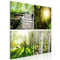 KUNSTDRUCK Bunt 40/40 cm - Multicolor, Textil (40/40cm) - KUNSTLOFT