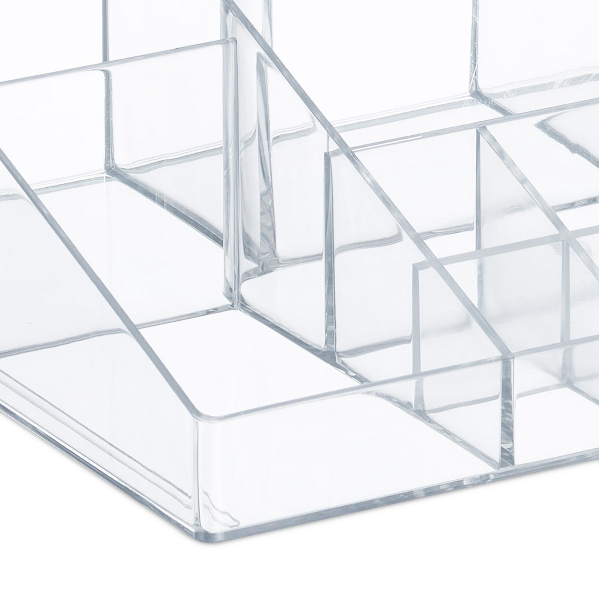 2XMAKE-UP-ORGANIZER - Transparent, Kunststoff (25.5/8/17.5cm) - Relaxdays
