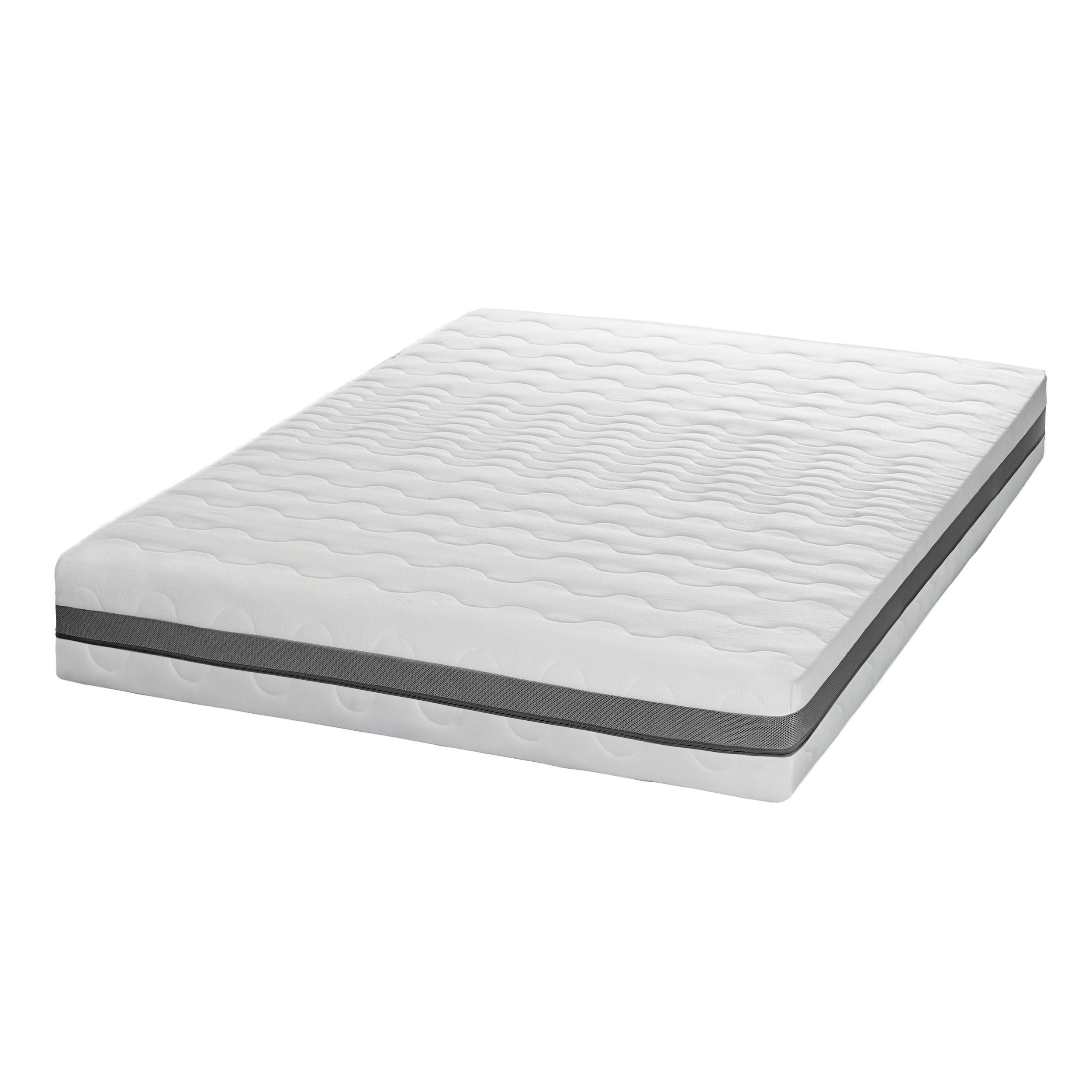 MATRATZE 90x200 cm H2+H3 Höhe 18cm - Öko Tex zertifizierte Matratze 90x200 mit waschbarem Bezug - Weiß, Textil (90/200cm) - Sleepneo