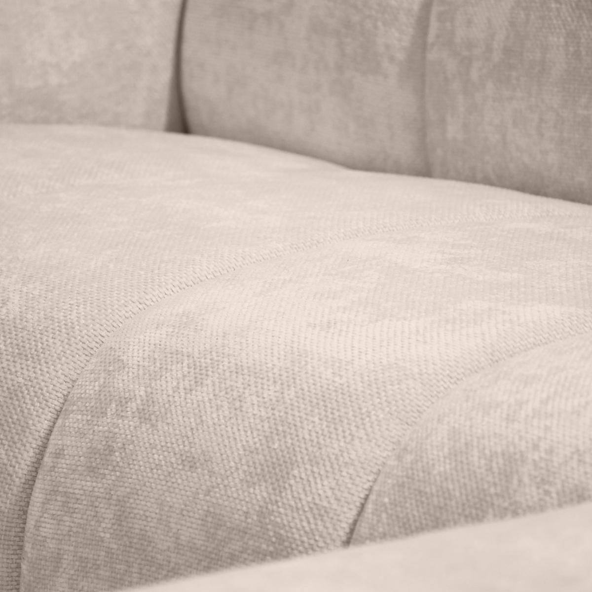 ECKSOFA Volare Mini ohne Schlaffunktion beige rechts, Vega-Stoff - Beige/Schwarz, Textil/Metall (256/165cm) - Beautysofa