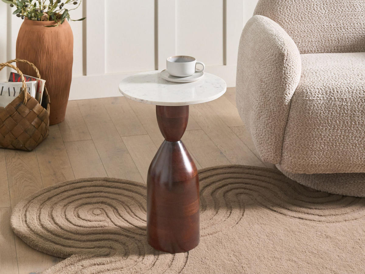 BEISTELLTISCH Mangoholz Braun Wallula - Braun, Holz (36/36/50cm) - Beliani