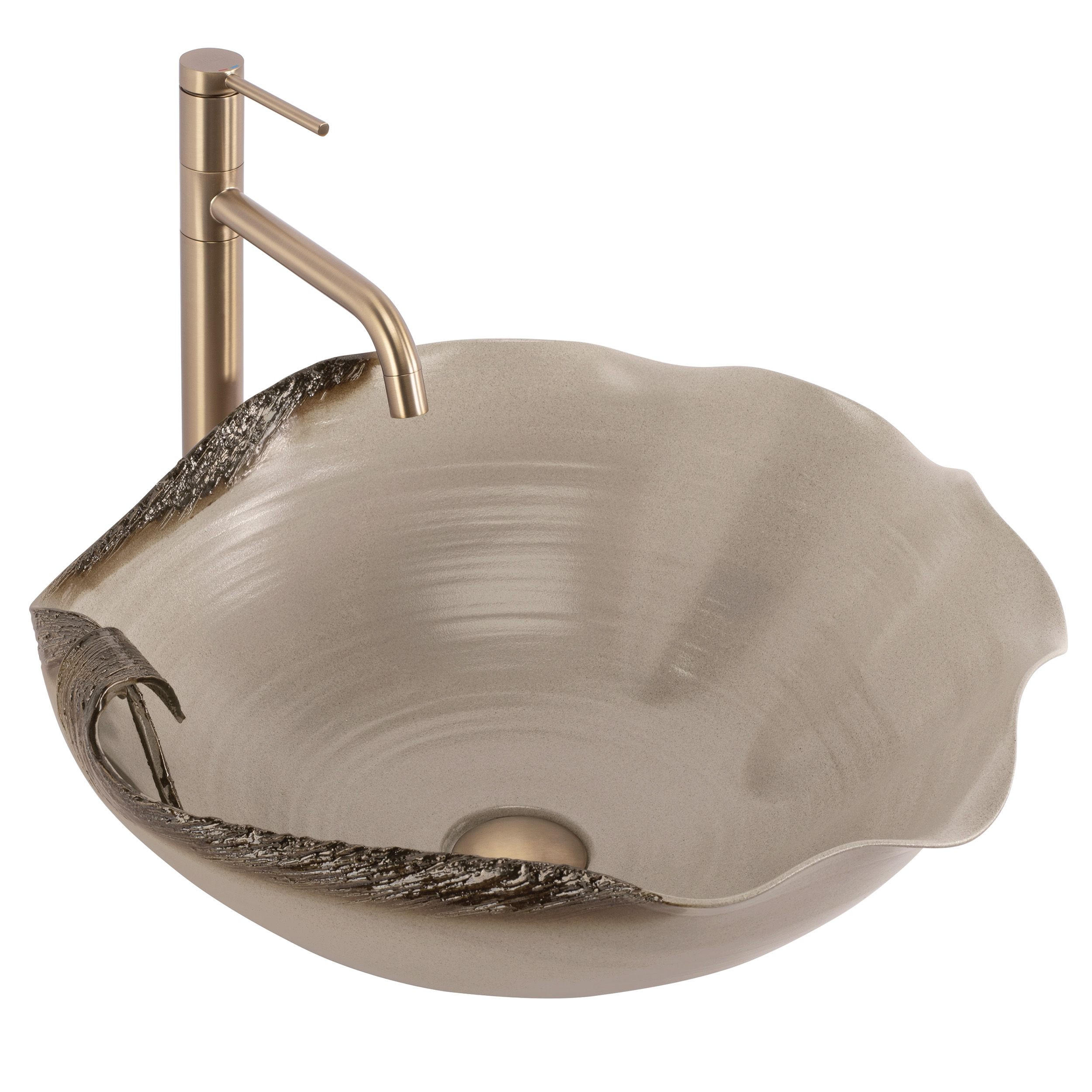 REA Aufsatzwaschbecken Beige 44x18x49 cm
