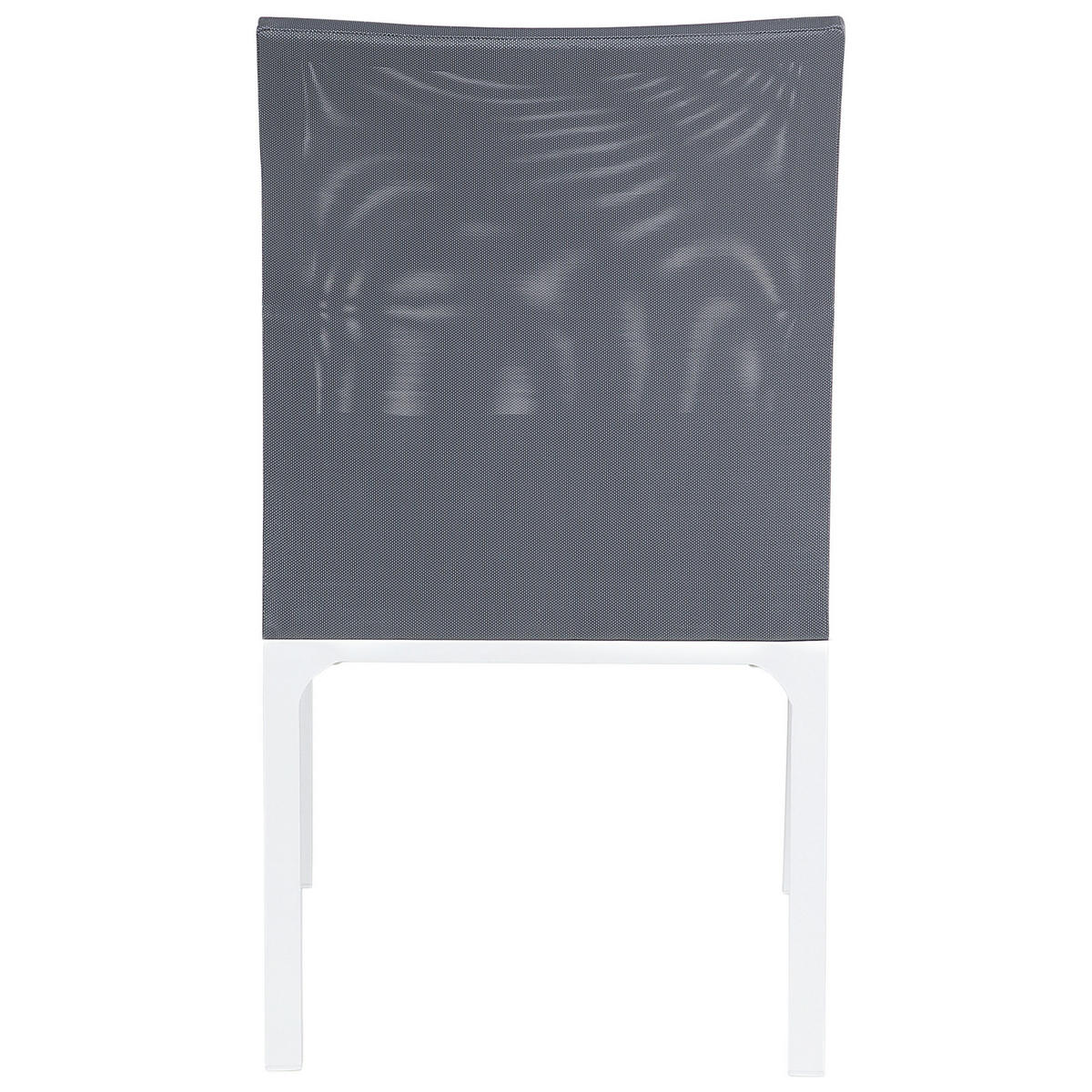GARTENSTUHL 8er-Set Aluminium grau Bacoli - Grau, Textil (52/91/62cm) - Beliani