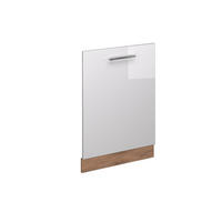 GESCHIRRSPÜLBLENDE Fame-Line Weiß Hochglanz 60 cm ohne Arbeitsplatte - Honigeiche/Weiß Hochglanz, Holzwerkstoff (60/81.8/1.6cm) - Vicco