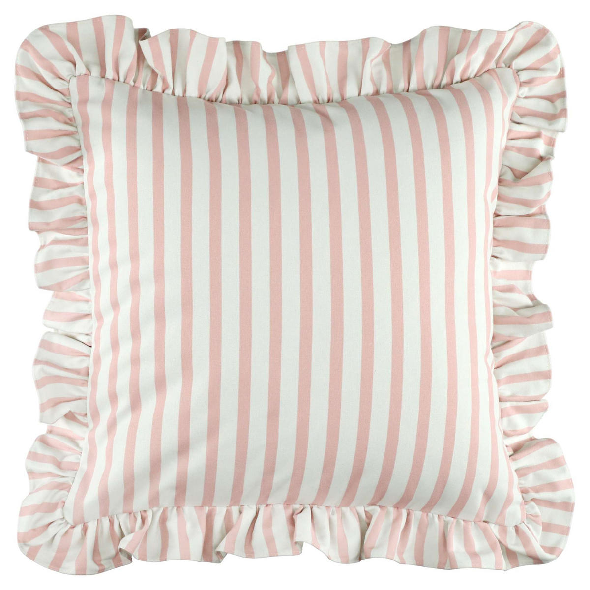 KISSENHÜLLE VOLANT - Rosa, Textil (45/45cm) - Tom Tailor