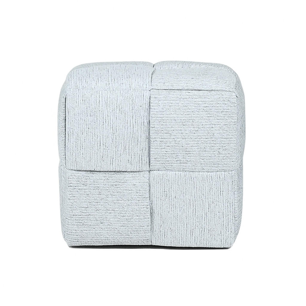 POUF Wiki hellgrau 43/43/43 cm Textil - Hellgrau, Textil (43/43/43cm) - Mondex