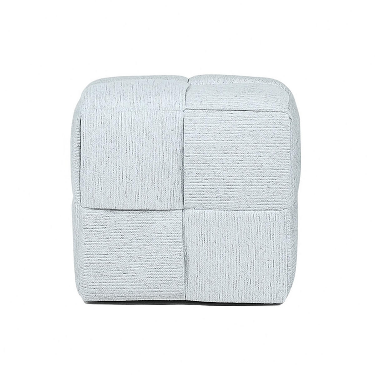 POUF Wiki hellgrau 43/43/43 cm Textil - Hellgrau, Textil (43/43/43cm) - Mondex