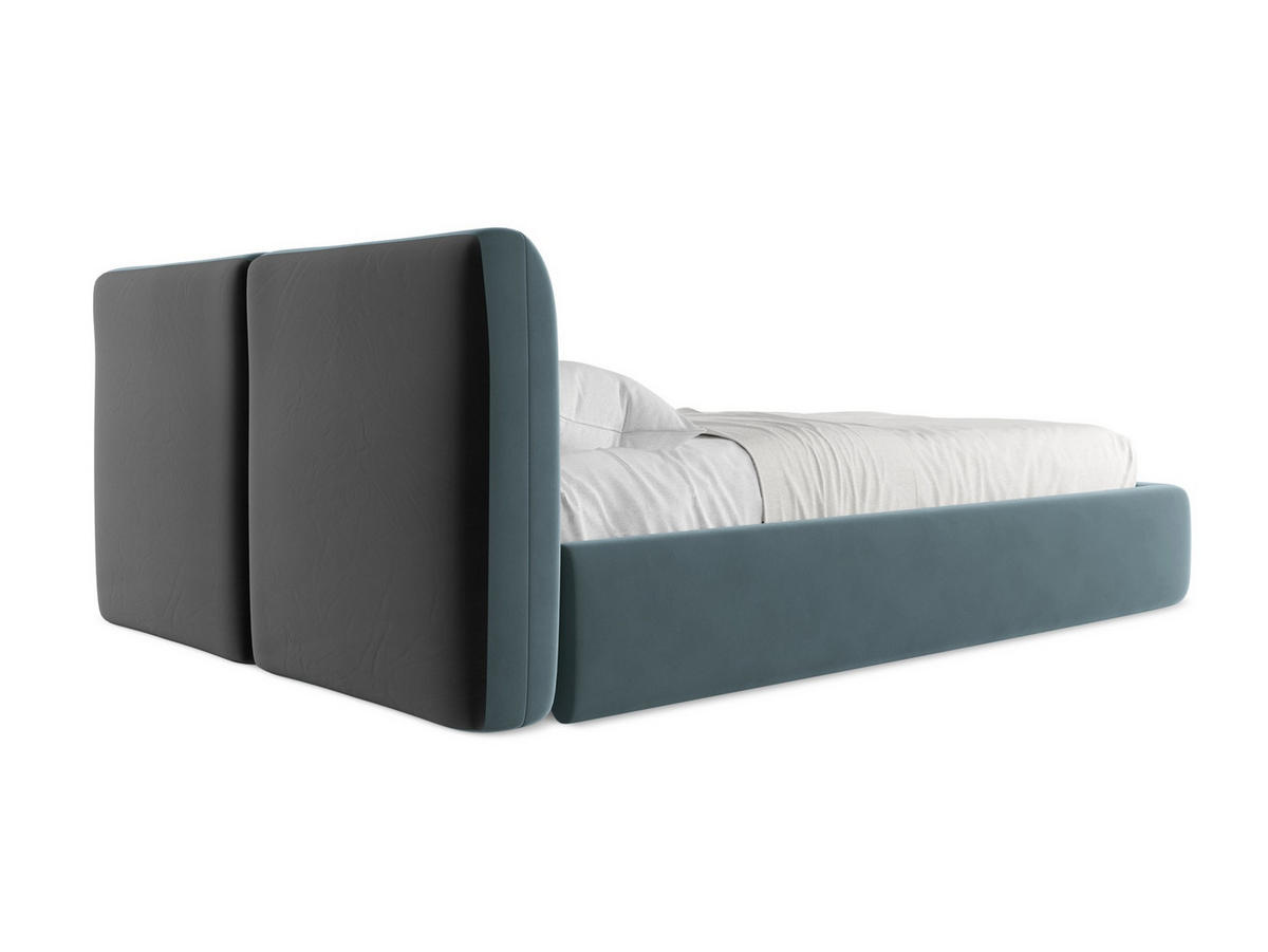 POLSTERBETT mit Bettkasten und Lattenrost 160x228 Blau - Blau/Petrol, Kunststoff/Textil (140/200cm) - Makamii