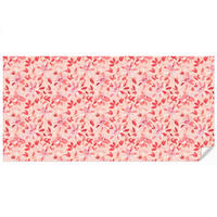 TAPETE - Botanisch - Blumen - Rot - 500x260 cm - Koralle, Papier (500/260cm) - OnlyWow