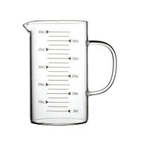 MESSBECHER Glas 0,5 Liter mit ergonomischem Griff - Transparent, Glas (0.5L)