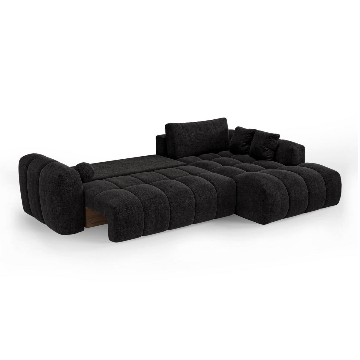 ECKSOFA rechtwinklig SKY Köpergewebe Dunkles Anthrazit 310cm - Dunkelgrau/Anthrazit, Textil (310/180cm) - Premium Interiors