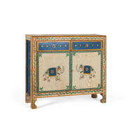 SIDEBOARD mit zwei Schubladen aus mehrfarbigem Mangoholz - Chromfarben, Holz (32/87/100cm) - Giner y Colomer