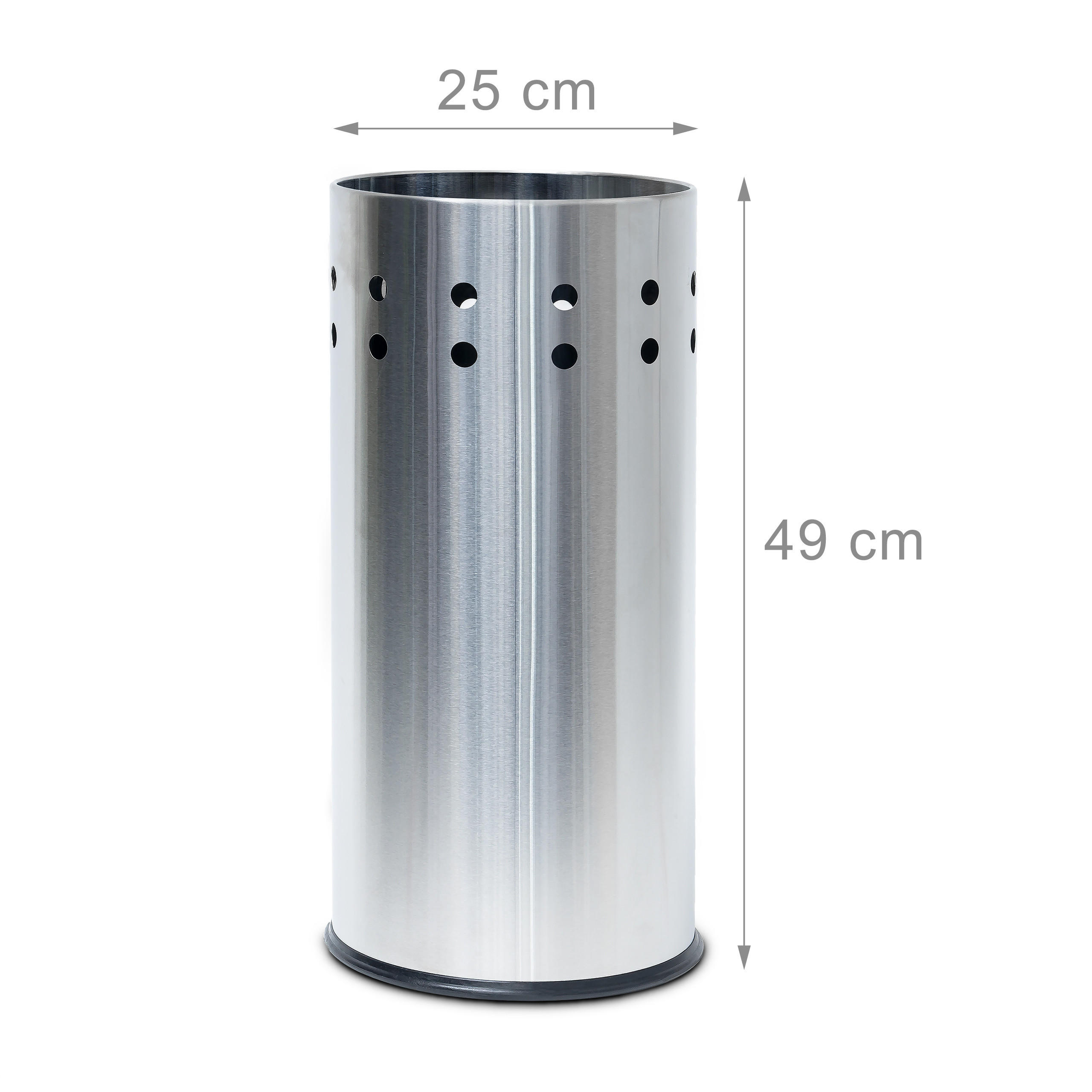 Thumbnail - Relaxdays Schirmständer, Silber, Metall, Kunststoff, 22.5x49.5x22.5 cm, Garderobe, Schirmständer