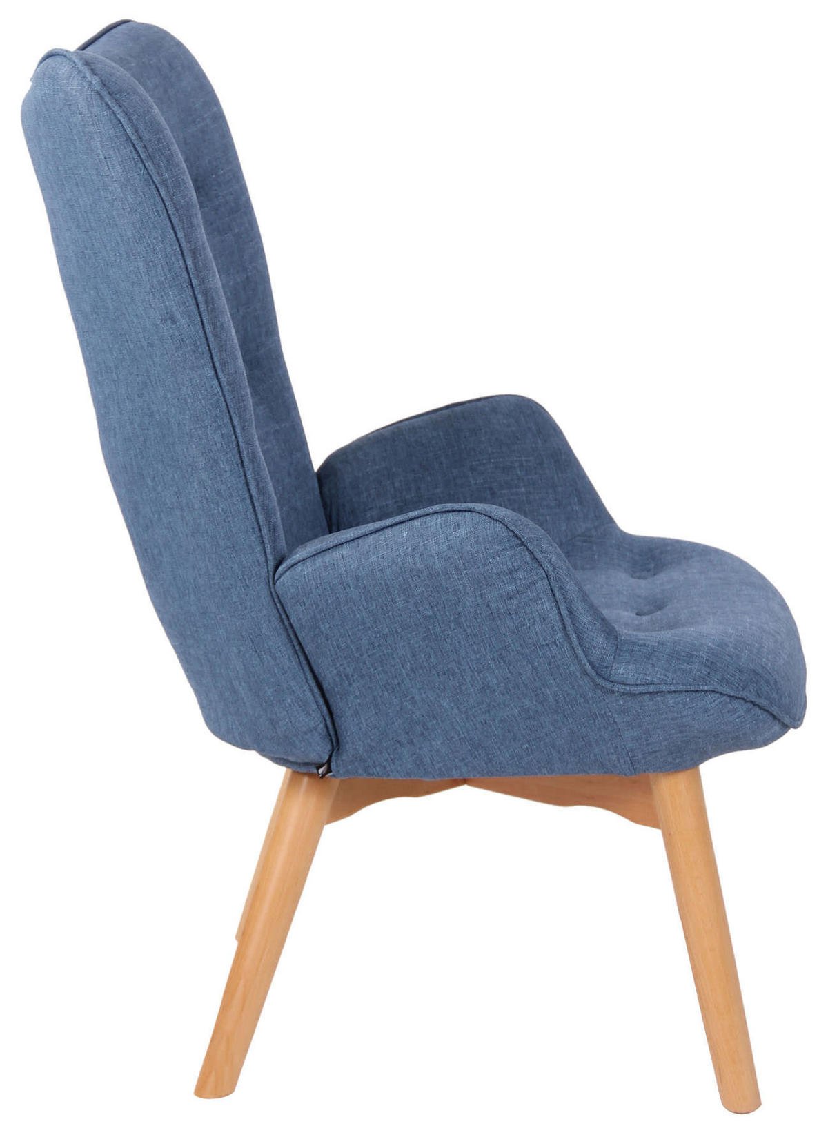 SESSEL Stoff blau - Blau, Holz/Textil (71/100/77cm) - CLP