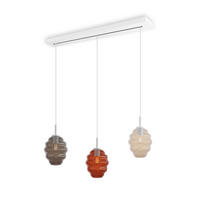 HÄNGELEUCHTE Echos 3-flammig Mehrfarbig Ø 18cm - Multicolor/Weiß, Glas (18/18/20cm) - s.luce