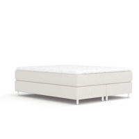 BOXSPRINGBETT Sub Hellbeige 140/200 cm mit Latex-Topper - Beige/Silberfarben, Holz/Holzwerkstoff (140/200cm) - Maison de Reve