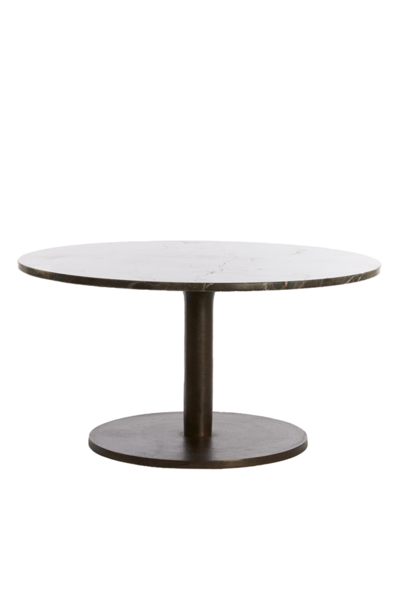 COUCHTISCH Pazo Braun Ø76/36 cm - Dunkelbraun, Metall (76/76/36cm) - Light & Living