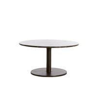 COUCHTISCH Pazo Braun Ø76/36 cm - Dunkelbraun, Metall (76/76/36cm) - Light & Living