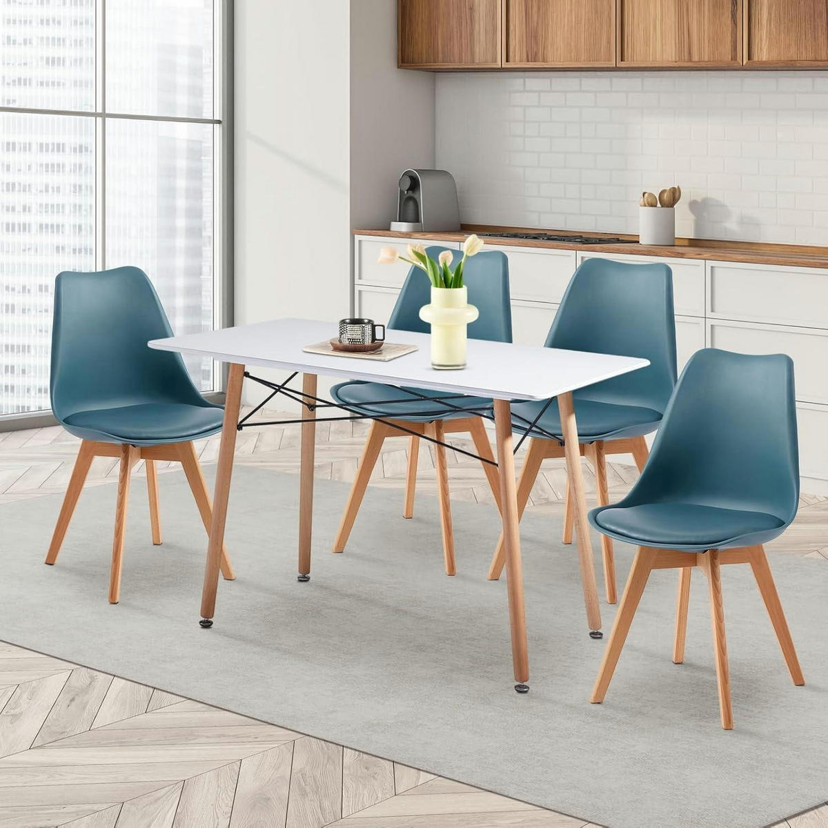 ESSZIMMERSTUHL 4er Set Morandi Dunkelblau - Blau, Kunststoff (41/82/47.5cm)