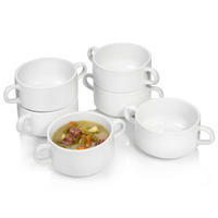 SUPPENSCHÜSSEL SET - 6 teilig aus Porzellan - Weiß, Keramik (9.8cm) - Sänger