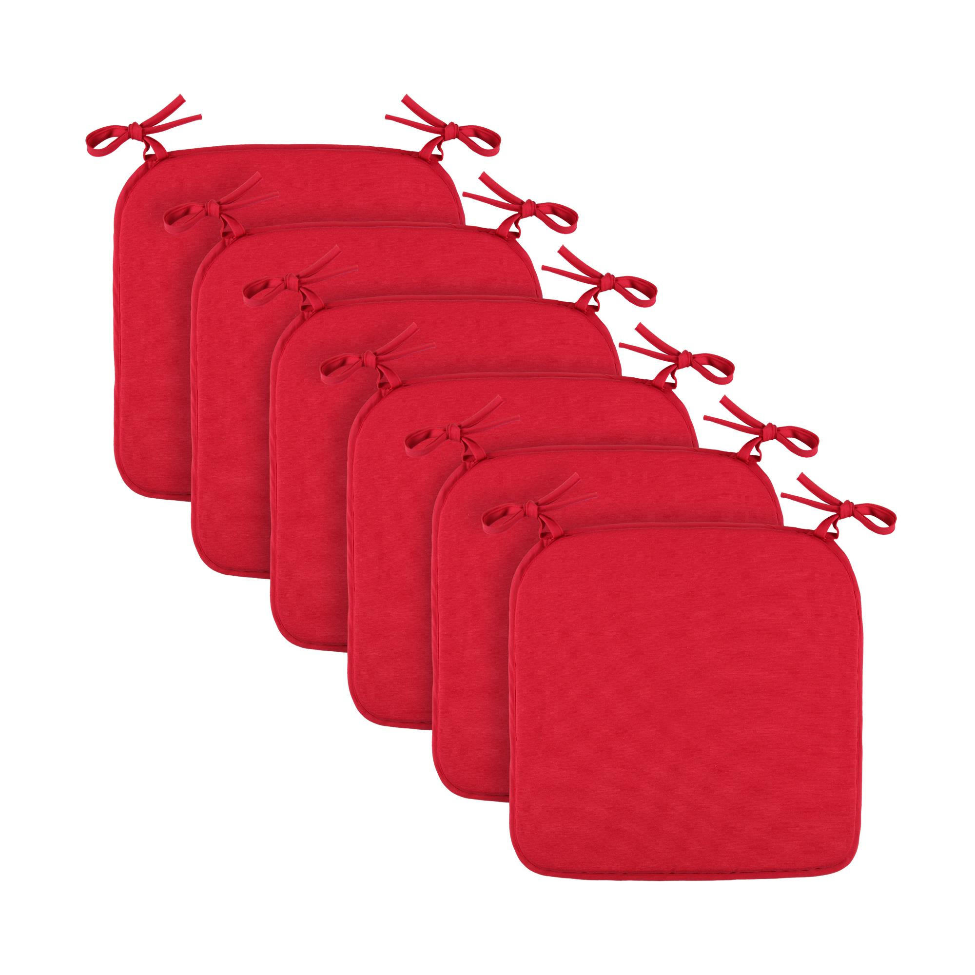 SITZKISSEN Canvas 38x38cm Rot 6er-Pack - Bordeaux, Textil (38/38/2cm)