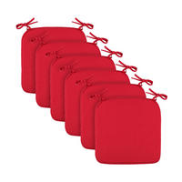 SITZKISSEN Canvas 38x38cm Rot 6er-Pack - Bordeaux, Textil (38/38/2cm)