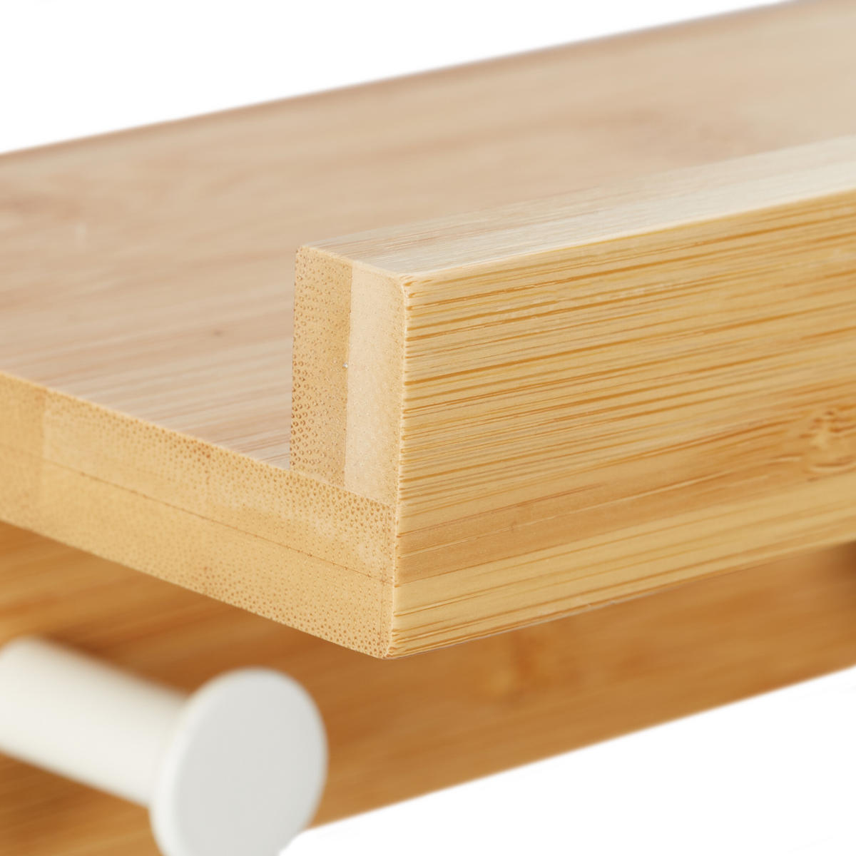 WANDREGAL - Hellbraun, Holz/Metall (36/10/12cm) - Relaxdays