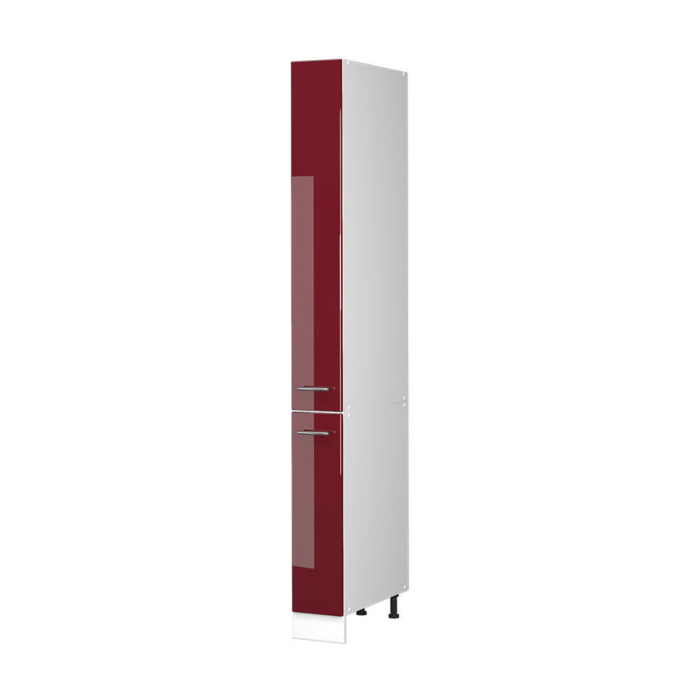 APOTHEKERSCHRANK Fame-Line, Bordeaux Hochglanz/Weiß, 20 cm - Bordeaux/Weiß, Holzwerkstoff (20/206.8/58cm) - Vicco