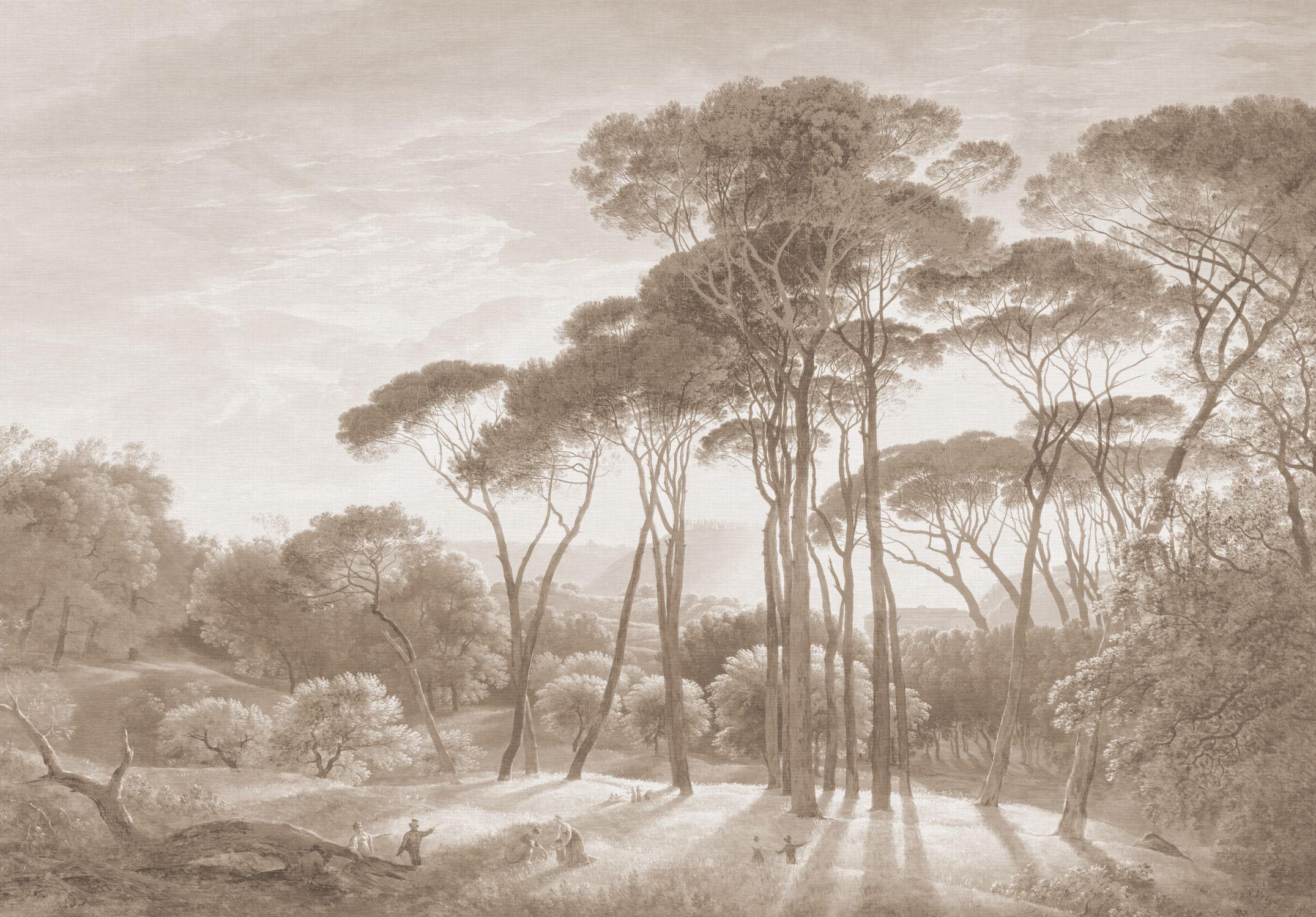 FOTOTAPETE italienische Landschaft 4 x 2.79 m - Beige, Papier (400/279cm) - ESTAhome