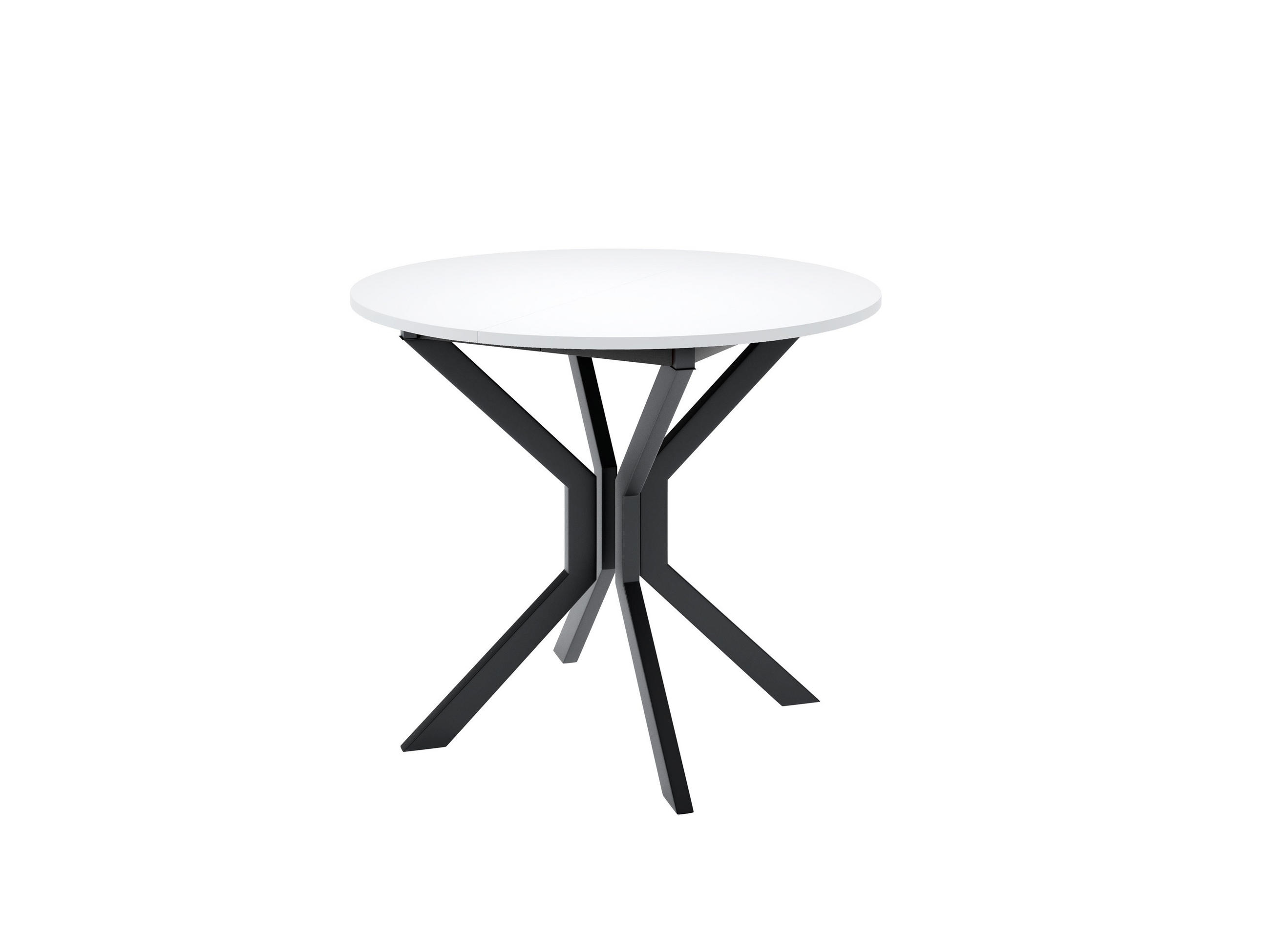 ESSTISCH LUCA M Ausziehbar 90 - 130 / 90 x 77 cm - Schwarz/Weiß, Holz (90/90/77cm) - MASSENO