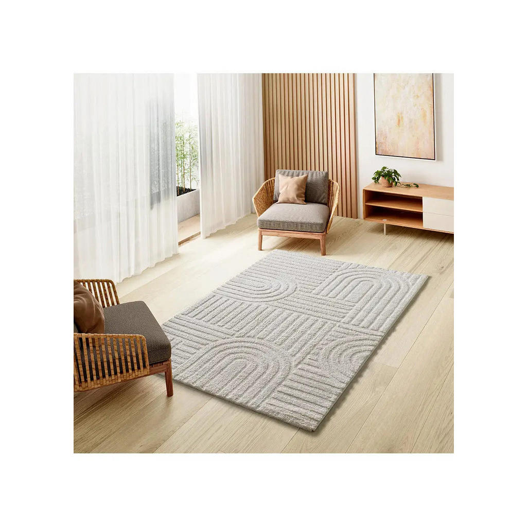 Thumbnail - Atticgo Webteppich, Weiß, Textil, Grafikmuster, Rechteckig, 190x285 cm, Oeko-Tex® Standard 100, antistatisch, für Fußbod...