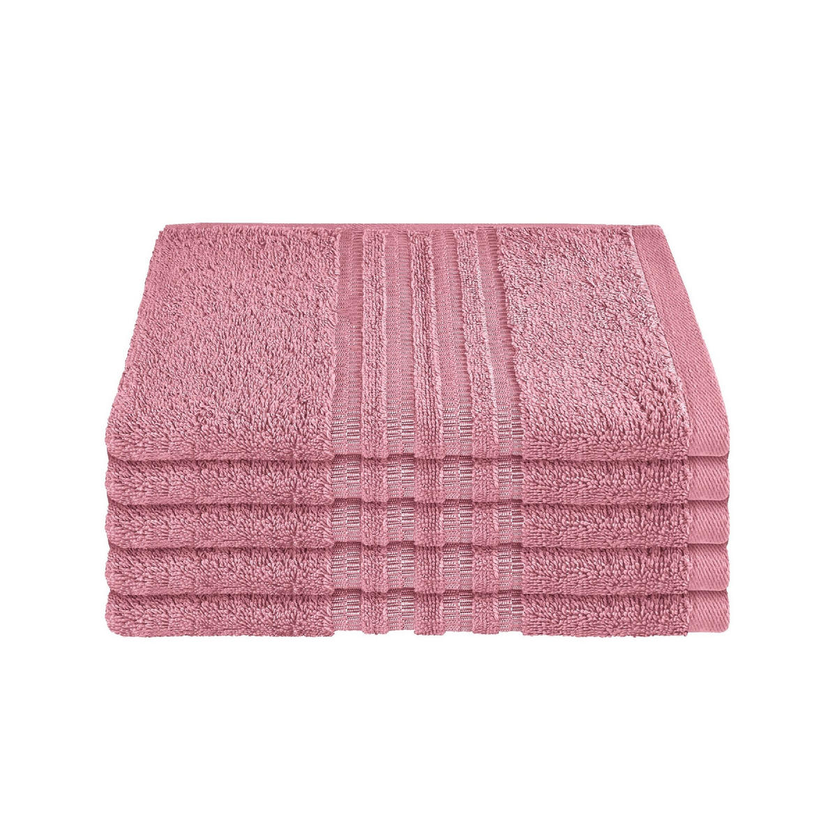 GÄSTETUCHSET Milano - 5-teilig - 30x50 cm - Malve - Mauve, Textil (30/50cm) - SCHIESSER