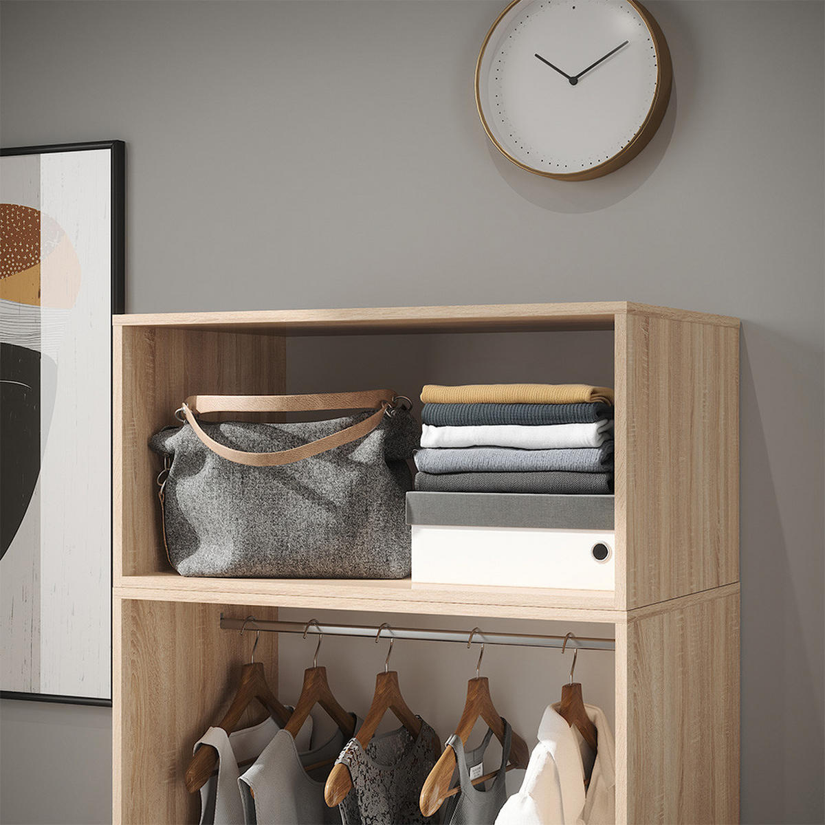 SCHRANKAUFSATZ Elmo Sonoma 80 x 40 cm - Sonoma Eiche, Holzwerkstoff (80/40/50cm) - Vicco