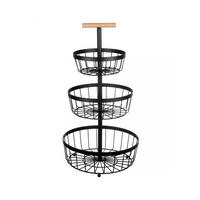 OBSTKORB Schwarz 29/29/55 cm 55877 - Schwarz, Metall (29/55cm) - Brunbeste