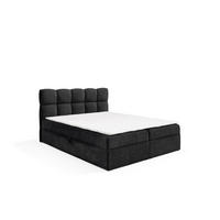 BOXBETT mit zwei Stauräume 180x200 cm in Schwarz - Schwarz, Textil (180/200cm) - Home Collective
