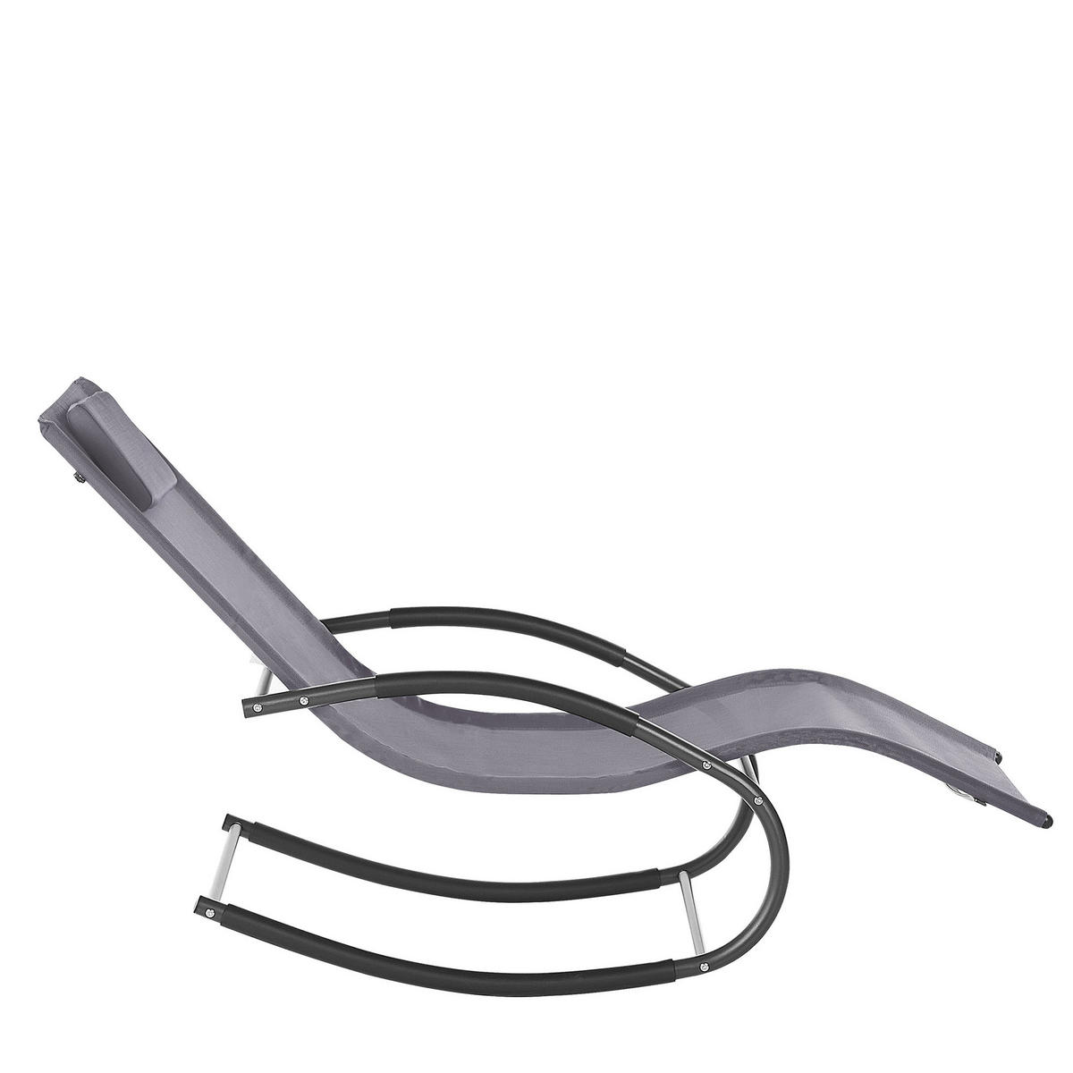 VRTNI LEŽALNIK gugalni temno siva Carano II - temno siva, kovina (60/90/155cm) - Beliani