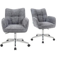 BÜROSTUHL Mika-Tabea - Chromfarben/Grau, Textil/Metall (59/81/66cm) - DUBI Möbel