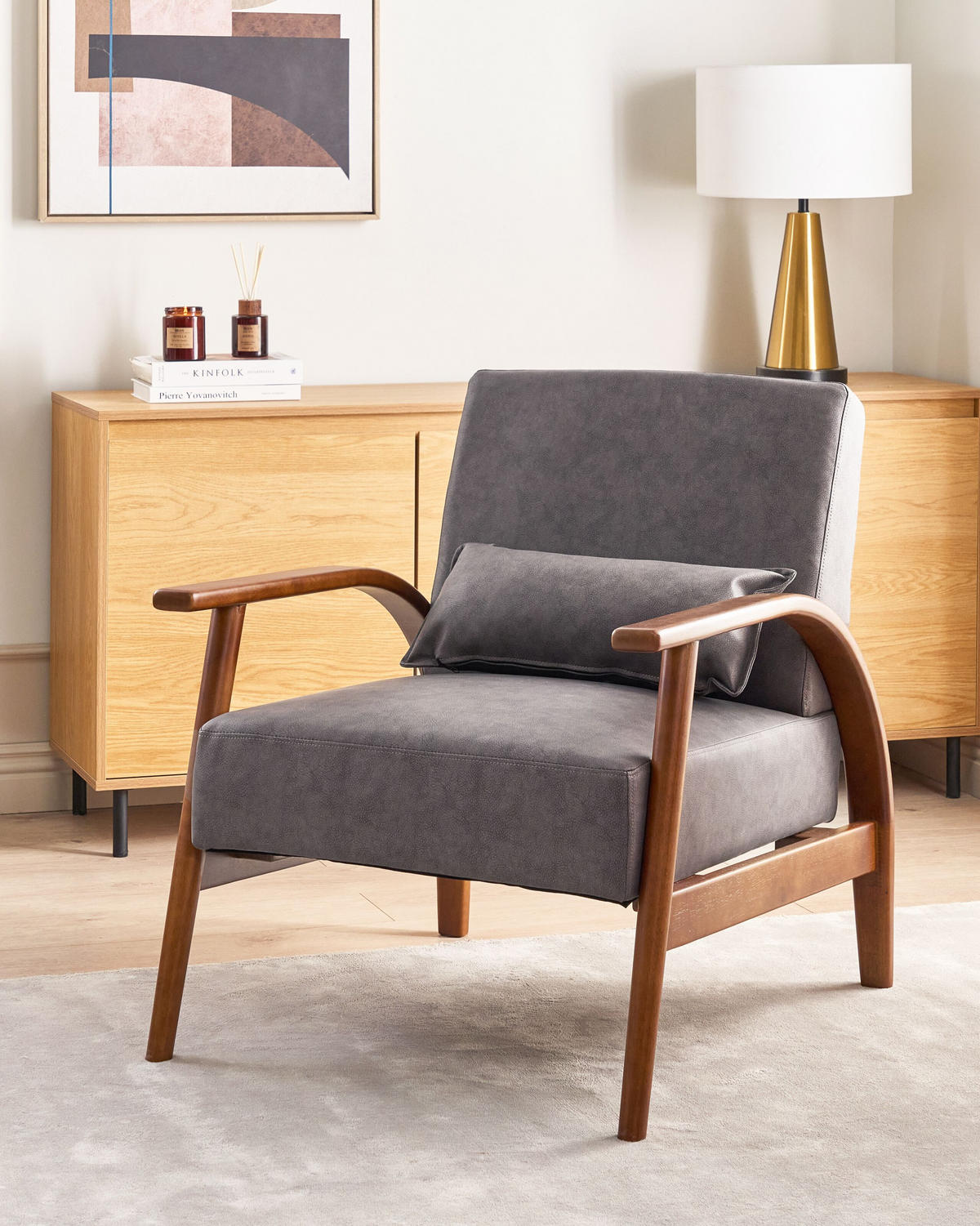 SESSEL Kunstleder Dunkelbraun Skara - Dunkelbraun/Braun, Kunststoff (70/83/88cm) - Beliani