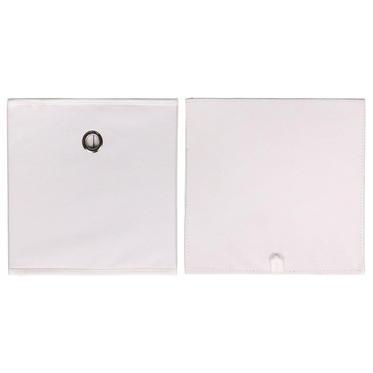 FALTBOX ELA 2ER-SET - Weiß, Textil (27/27/27cm) - IDIMEX