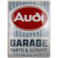 BLECHSCHILD 30/40 cm Audi Garage - Multicolor, Metall (30/40/0.2cm) - Nostalgic-Art