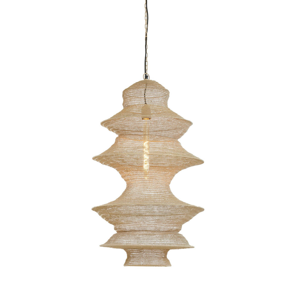 HÄNGELAMPE Nakisha Braun Ø48/82 cm - Braun, Metall (48/48/82cm) - Light & Living