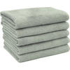 DUSCHTÜCHER, 5er-Set, 70x140 cm, 80% Baumwolle, 20% Polyester, Grau - Grau, Naturmaterialien (70/140cm) - Zollner