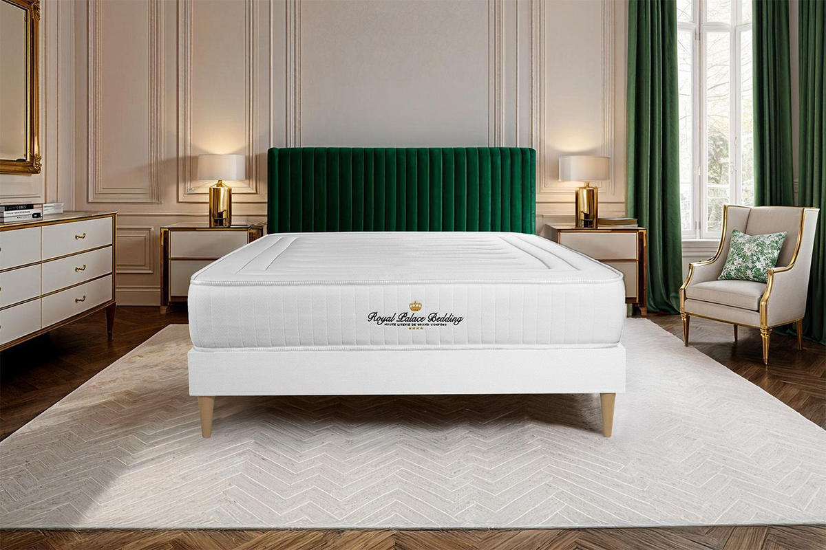 MATRATZE Lancaster Taschenfederkern und Memory-Schaum 130 x 210 cm h3 - Weiß, Textil (130/210cm) - ROYAL PALACE BEDDING