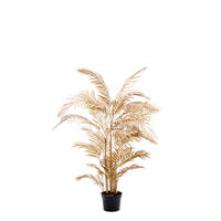 TOPFPALME Gold 145/135/135 cm - Goldfarben, Kunststoff (135cm) - Light & Living