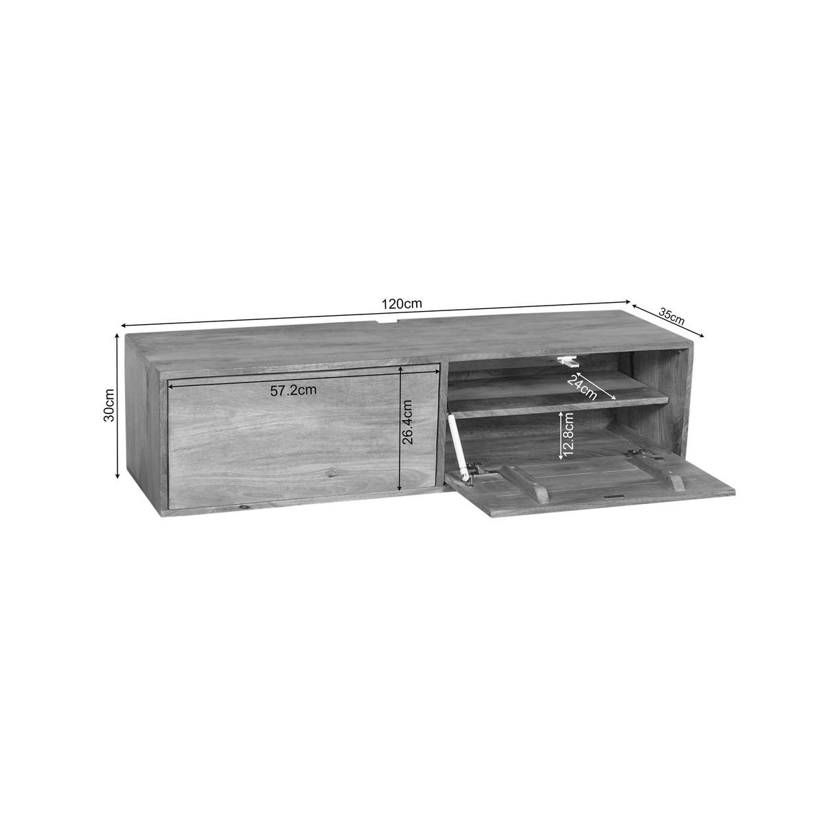 TV-MÖBEL Vision Braun 30/120/35 cm - Braun, Holz (120/35/30cm) - Starfurn