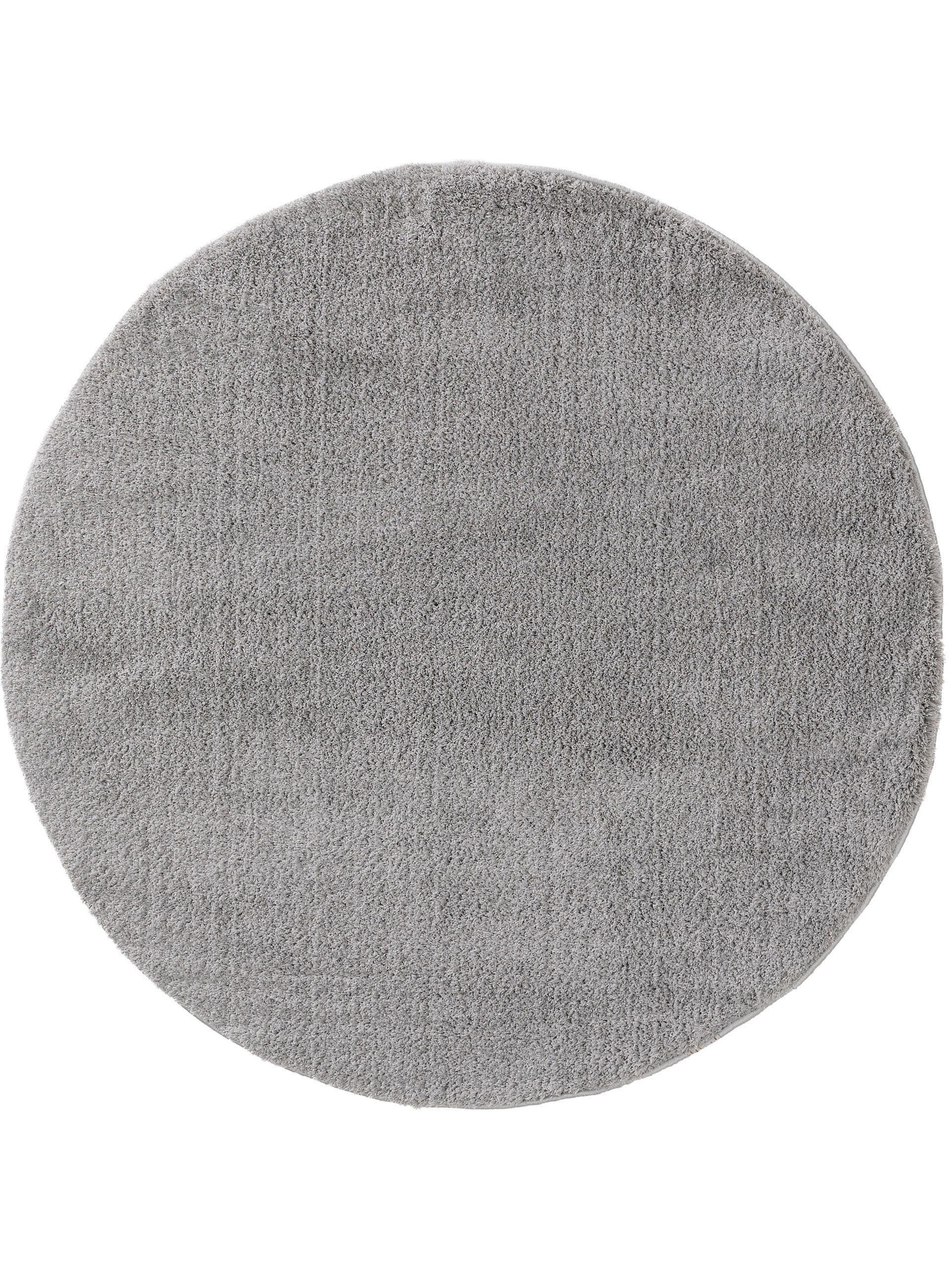 HOCHFLORTEPPICH rund Soda Grau ø 200 cm rund - Grau, Textil (200/200cm) - benuta Nest