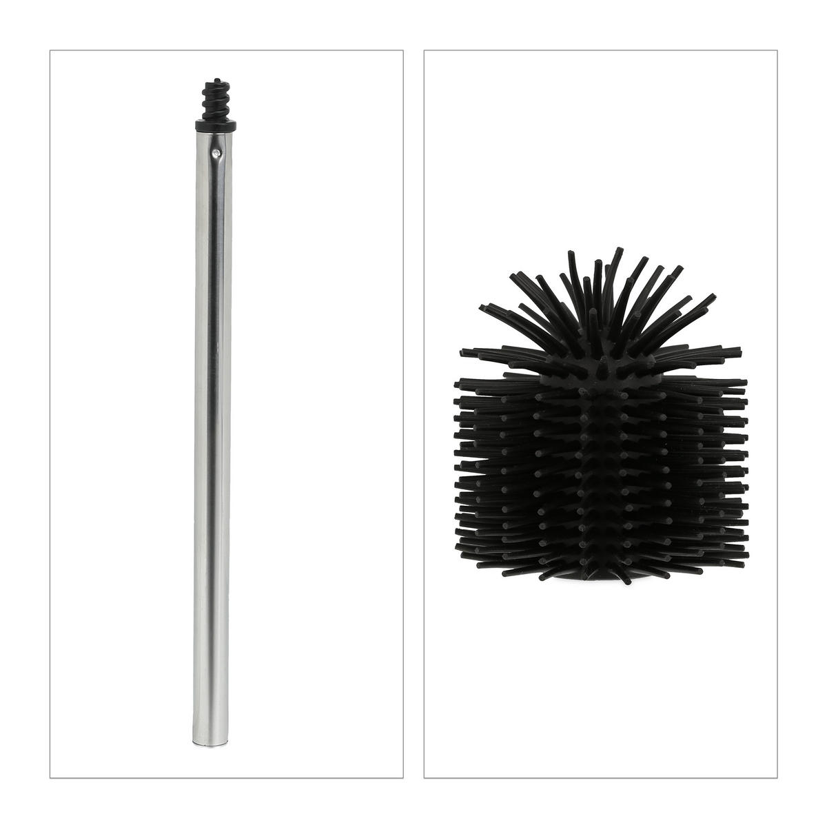 2XTOILETTENBÜRSTE - Multicolor, Kunststoff/Metall (8/36cm) - Relaxdays